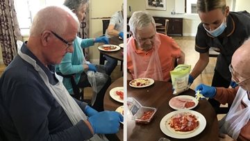 Pizza making fun at Stirling care home